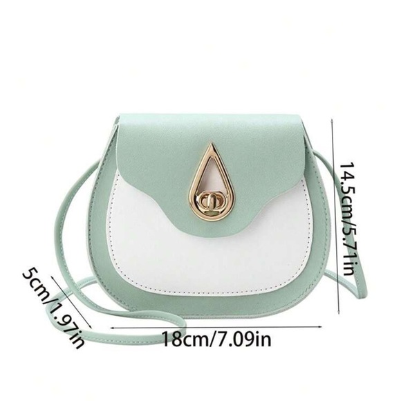⚠️Clearance Green Color Block Saddle Crossbody Bag - Picture 4 of 5